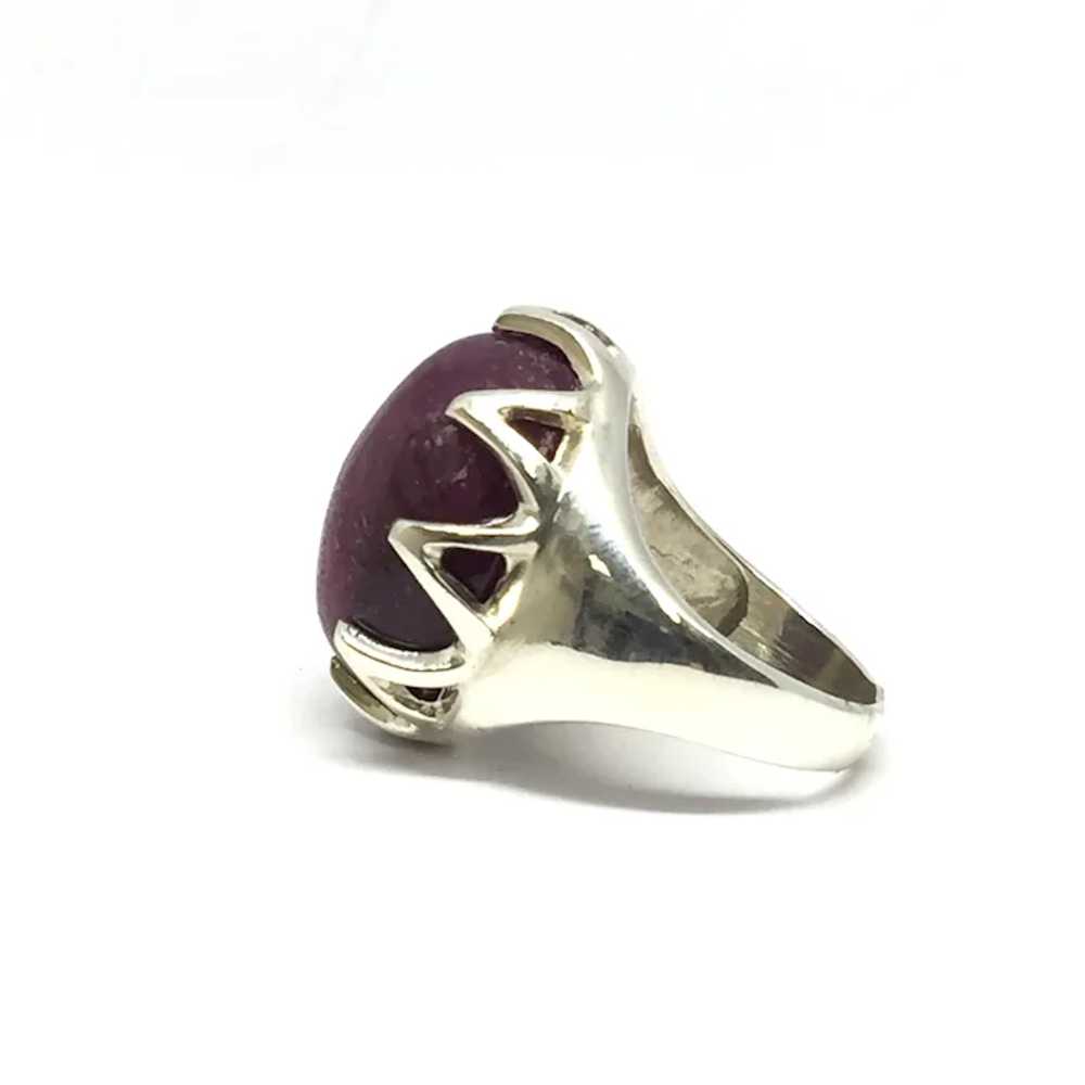 Sapphire Cabochon Ring - Sterling Silver - image 4