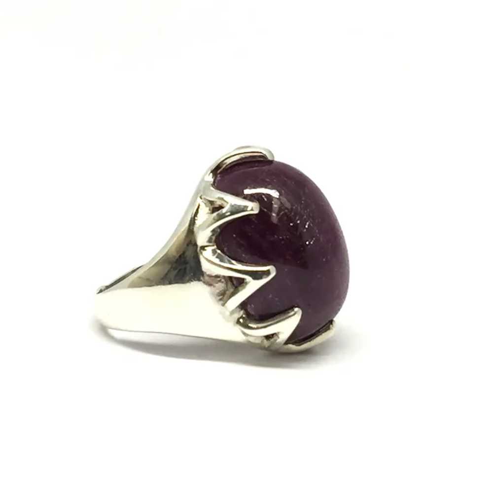 Sapphire Cabochon Ring - Sterling Silver - image 5