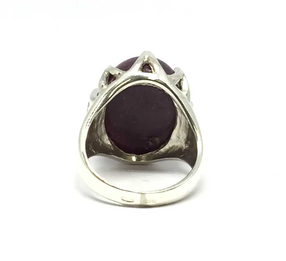 Sapphire Cabochon Ring - Sterling Silver - image 6