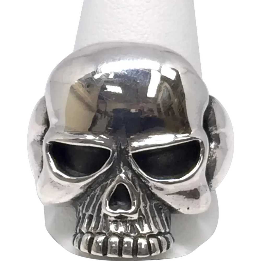 Large Skull Ring - Sterling Silver - image 1