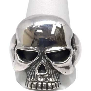 Large Skull Ring - Sterling Silver