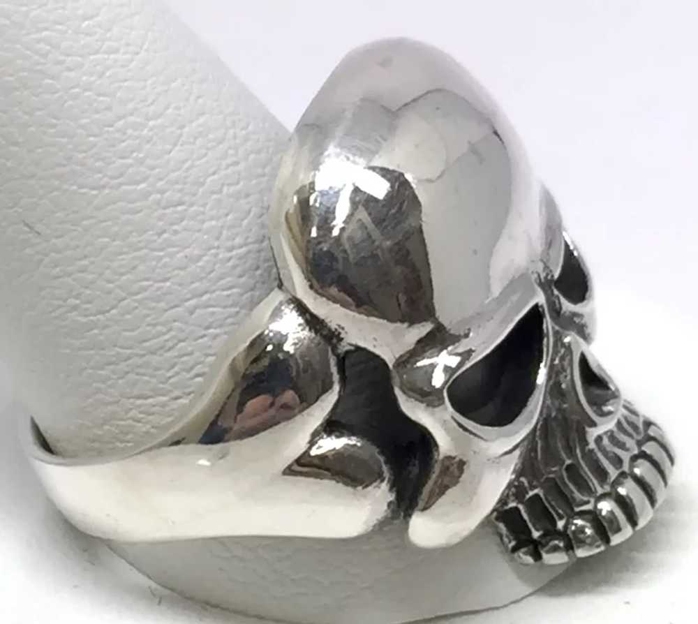 Large Skull Ring - Sterling Silver - image 2