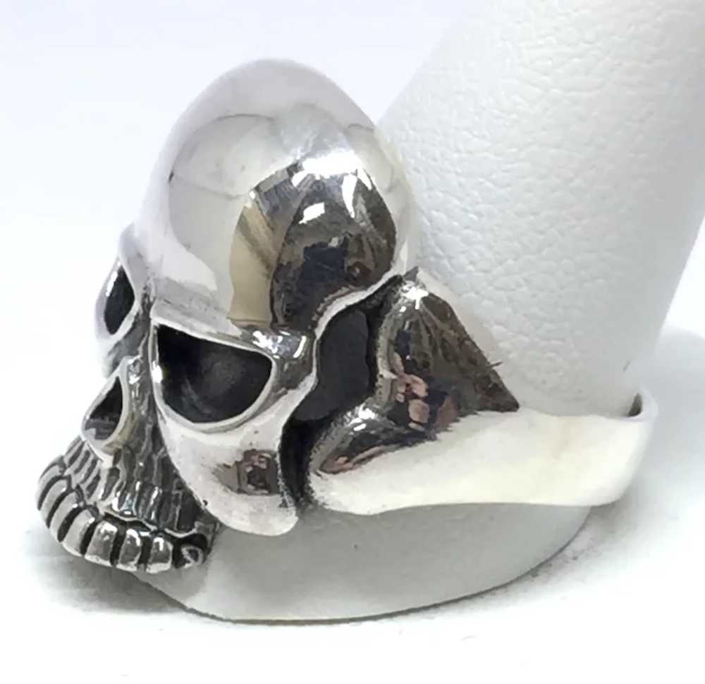 Large Skull Ring - Sterling Silver - image 3