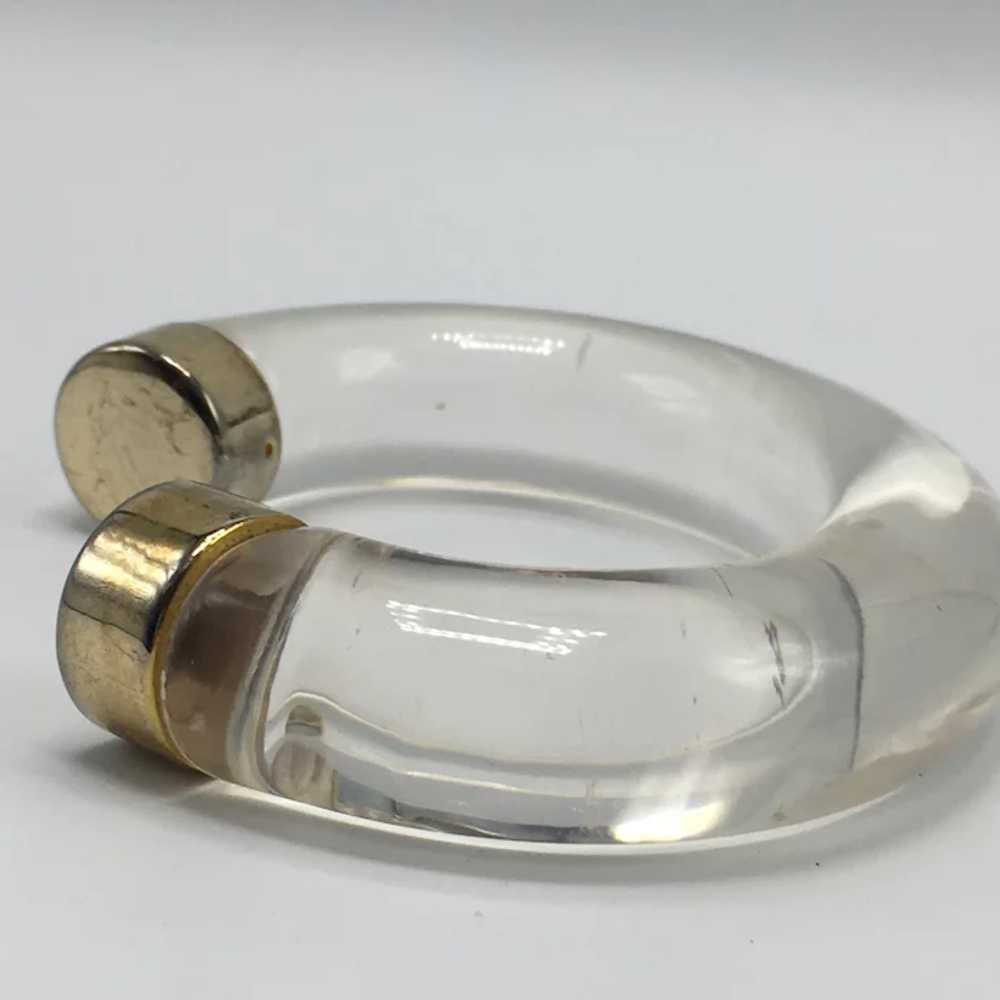 Kate Spade Clear Lucite Cuff Bracelet with Gold-t… - image 2