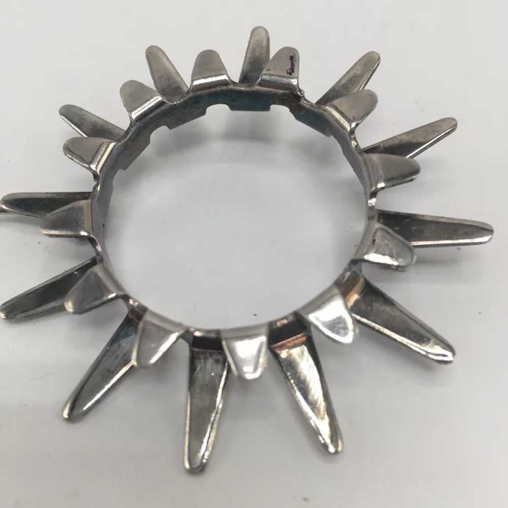 Tone Vigeland Modernist Sterling Sunburst Pin - image 2