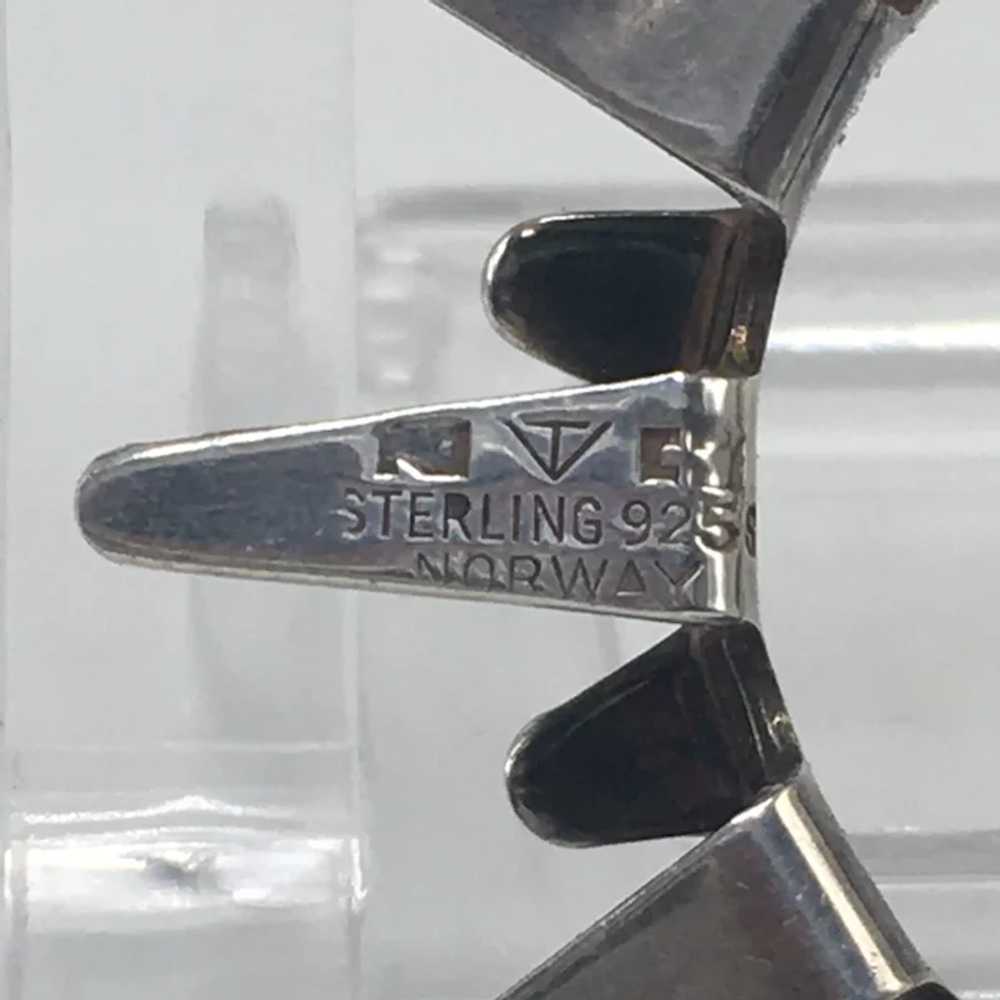 Tone Vigeland Modernist Sterling Sunburst Pin - image 3