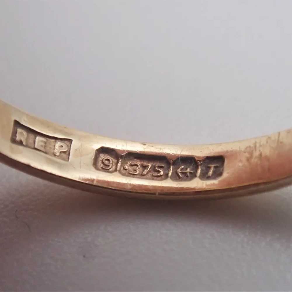 English 9K Gold Citrine Ring - Hallmarked 1968 - image 7