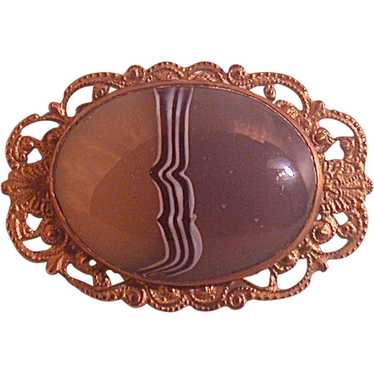 Antique Agate Pin - image 1