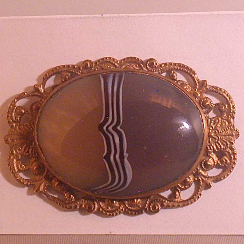 Antique Agate Pin - image 2