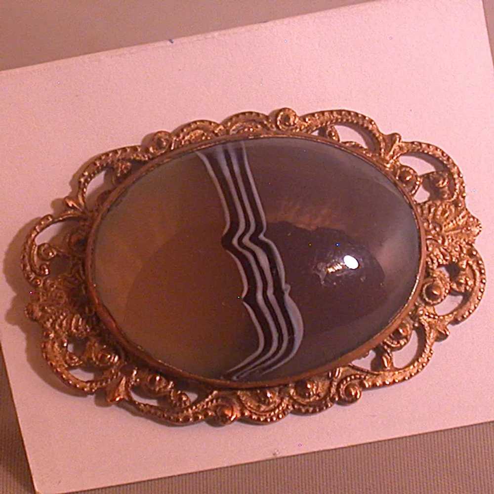 Antique Agate Pin - image 3