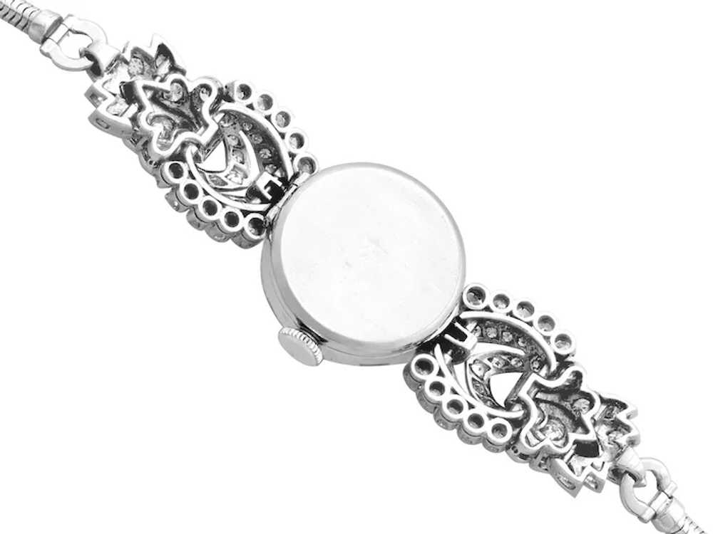 Vintage 2.92 cttw Diamond Cocktail Watch in Plati… - image 5