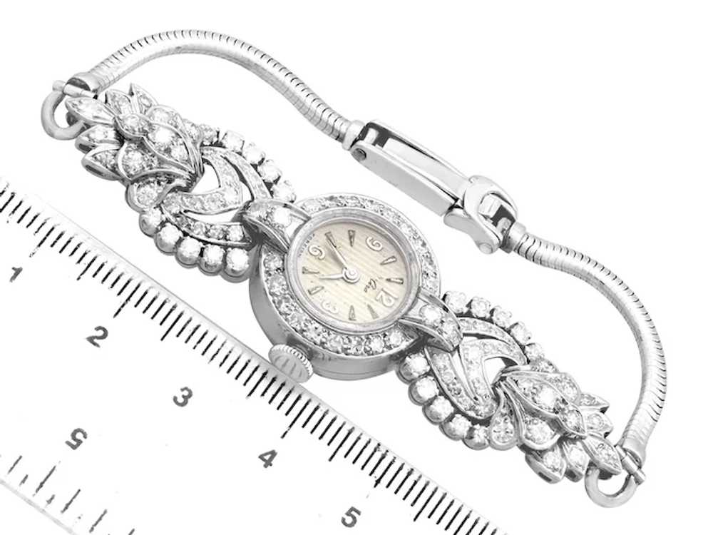 Vintage 2.92 cttw Diamond Cocktail Watch in Plati… - image 7
