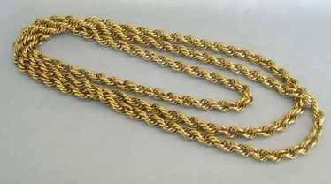 Fabulous Vintage Thick Fancy Chain Sautoir Neckla… - image 1