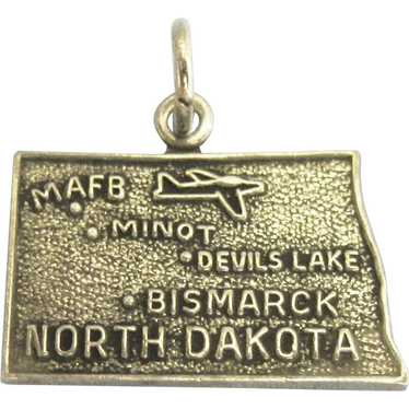 Vintage Sterling "North Dakota" State Charm - image 1