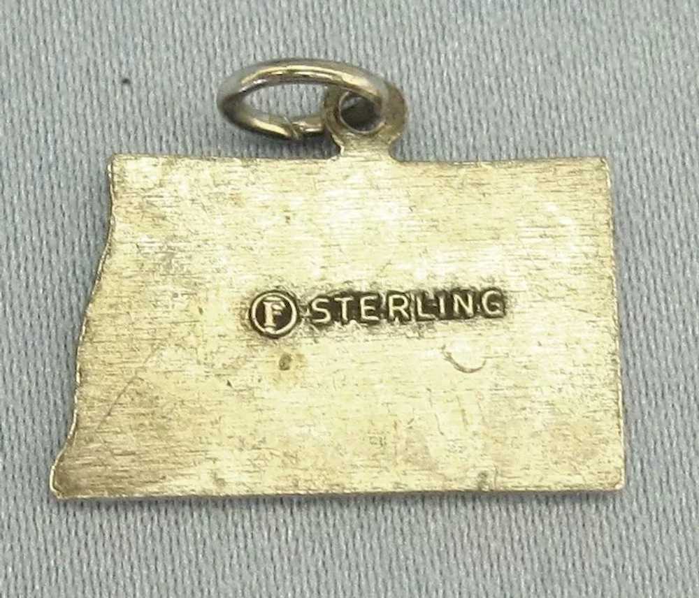 Vintage Sterling "North Dakota" State Charm - image 2