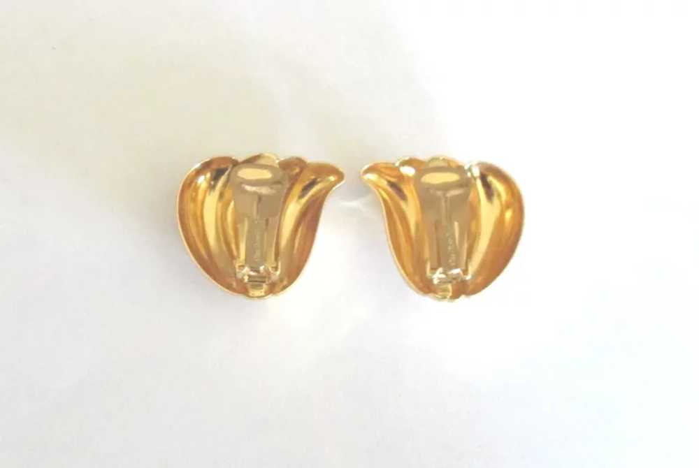 Chunky Signed Christian Dior Earrings - image 2