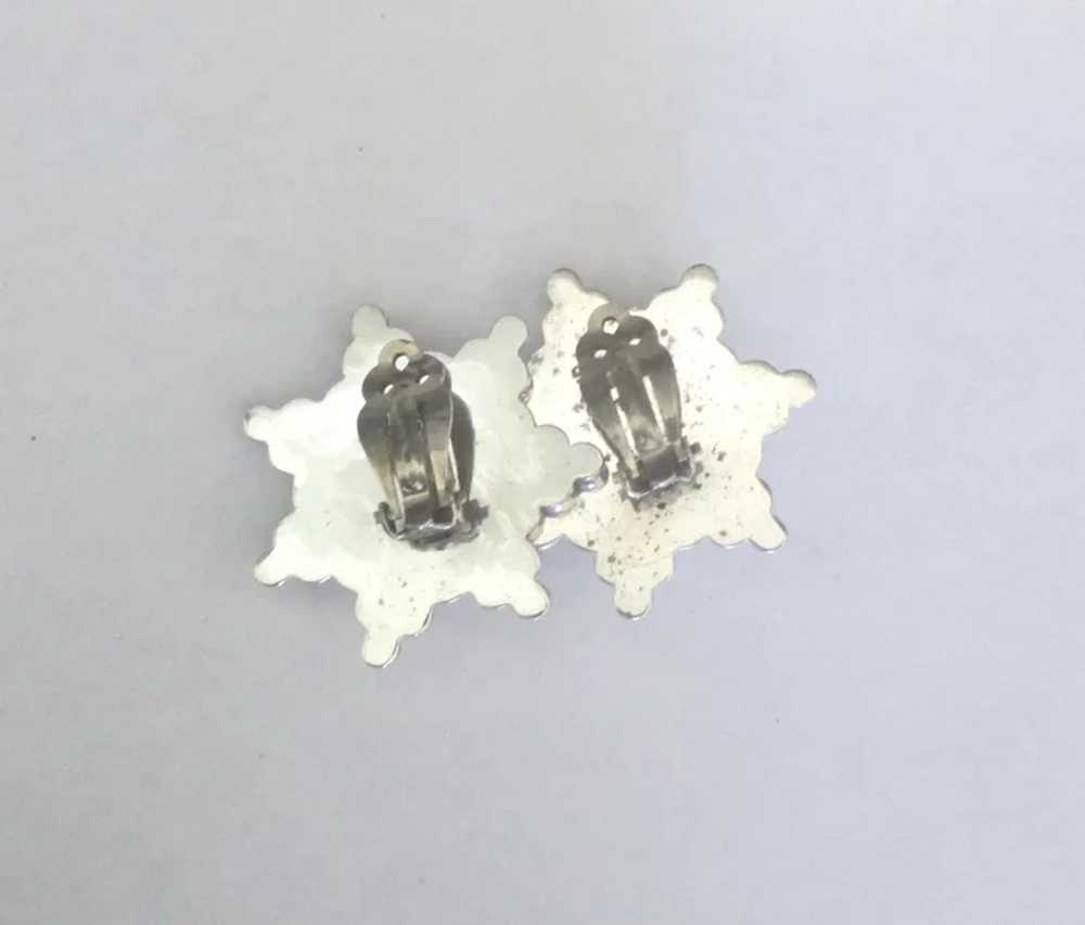 Fabulous Taxco Sterling Star Earrings - image 3