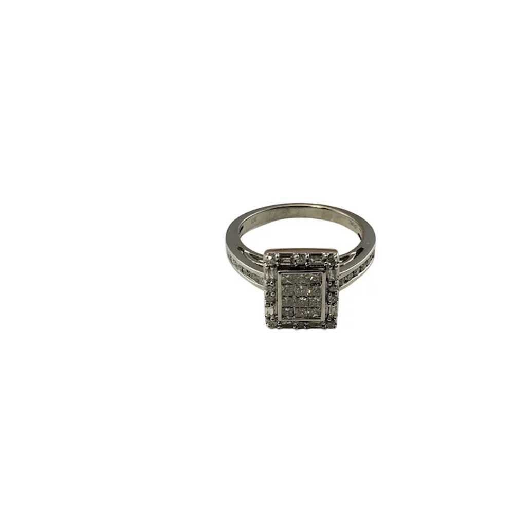 Vintage 10 Karat White Gold and Diamond Ring Size… - image 2