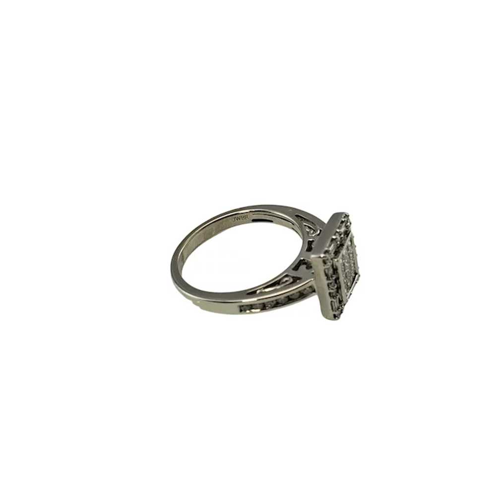 Vintage 10 Karat White Gold and Diamond Ring Size… - image 3