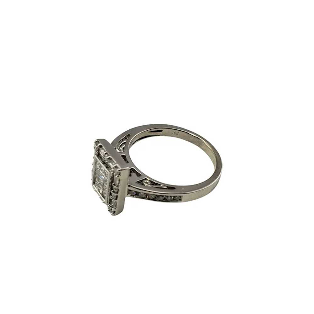 Vintage 10 Karat White Gold and Diamond Ring Size… - image 4