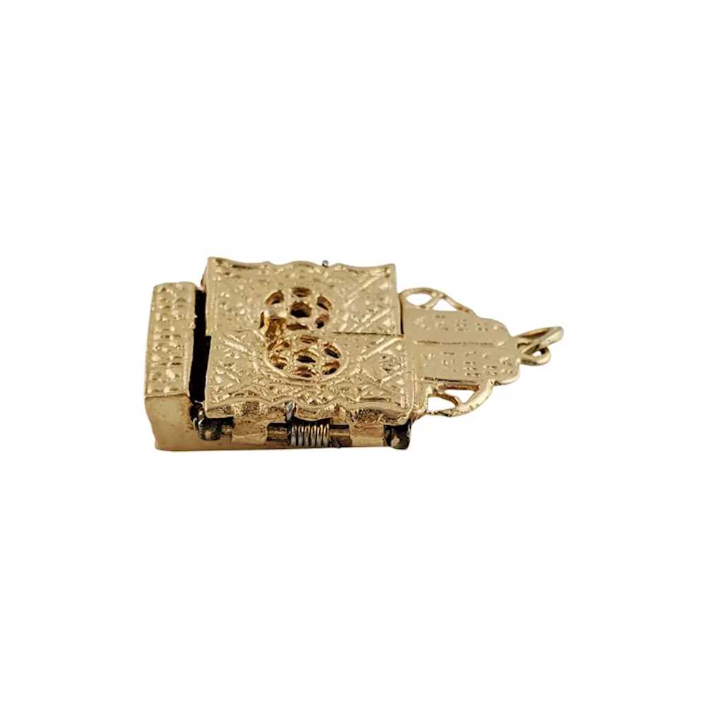 Vintage 14K Yellow Gold Tabernacle Charm - image 4