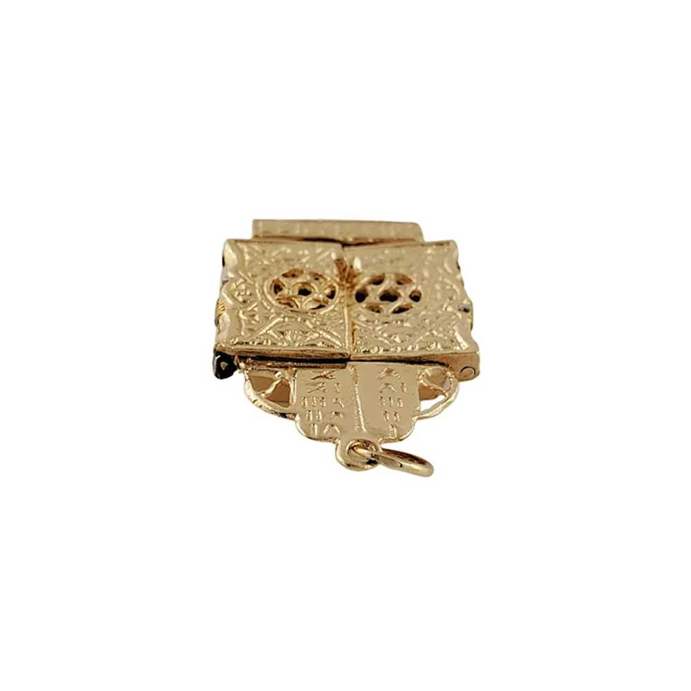 Vintage 14K Yellow Gold Tabernacle Charm - image 5