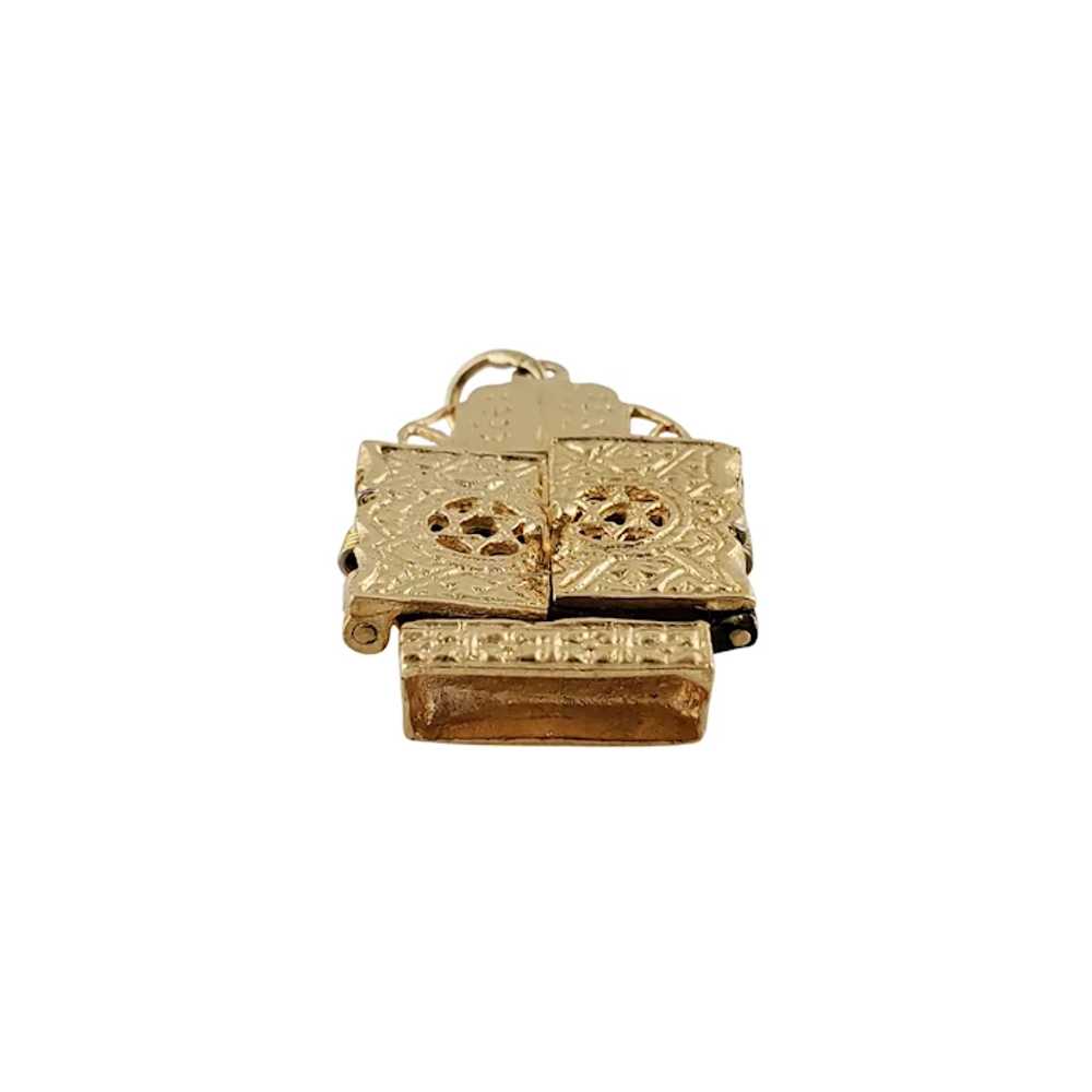 Vintage 14K Yellow Gold Tabernacle Charm - image 6