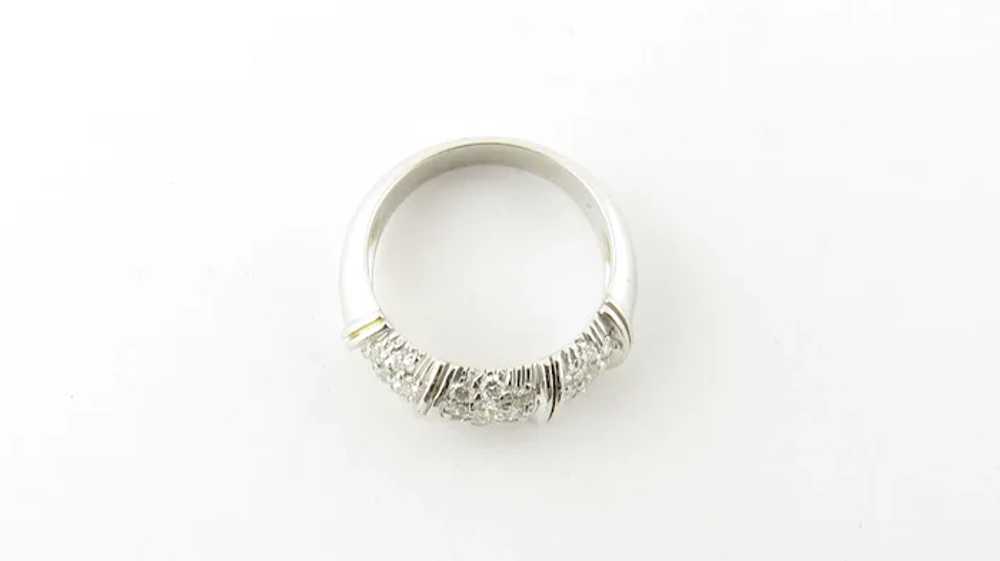 Vintage 18 Karat White Gold Diamond Ring Size 6.75 - image 2