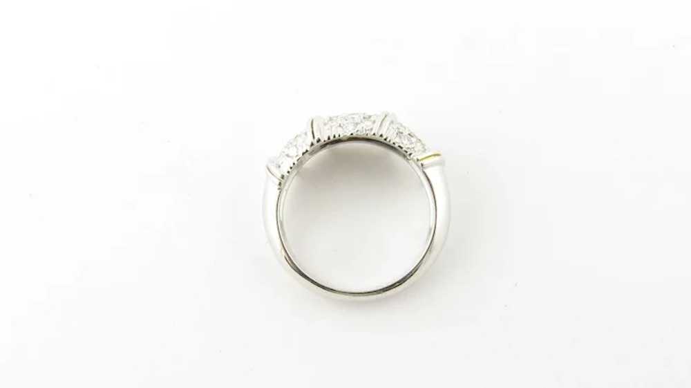 Vintage 18 Karat White Gold Diamond Ring Size 6.75 - image 3