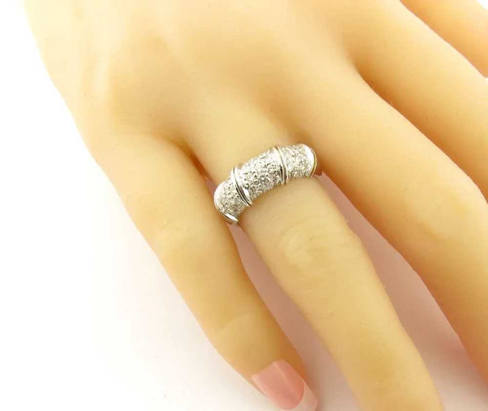 Vintage 18 Karat White Gold Diamond Ring Size 6.75 - image 7