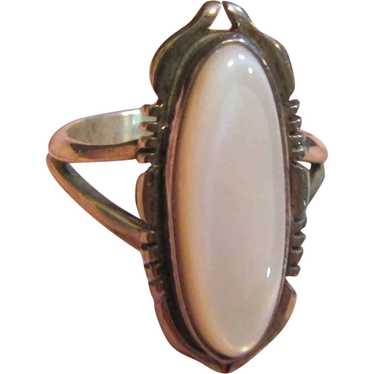 Signed Native American Sterling & Mother of Pearl… - image 1