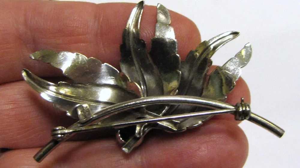 Sterling Feather Crest Pin by Beau, 9 grams - image 2