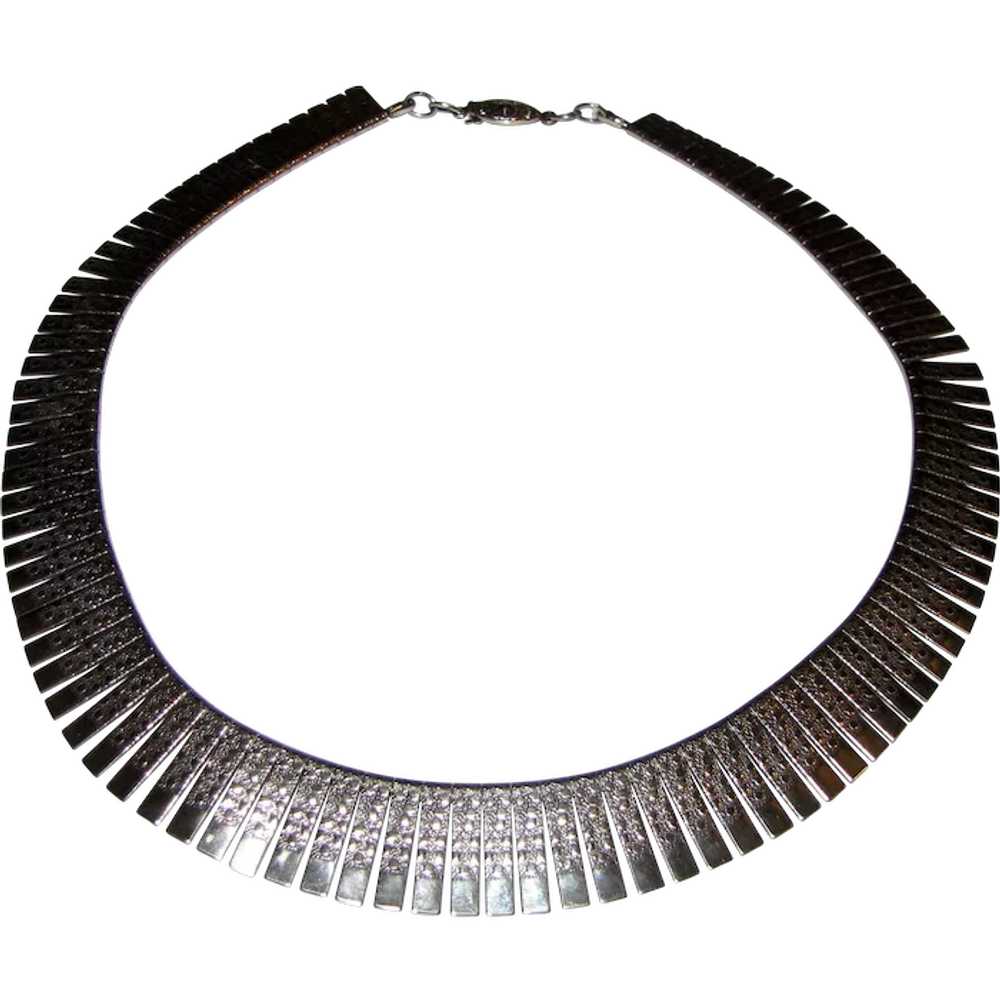 Elegant Vintage Cleopatra Fringe Bib Necklace - image 1