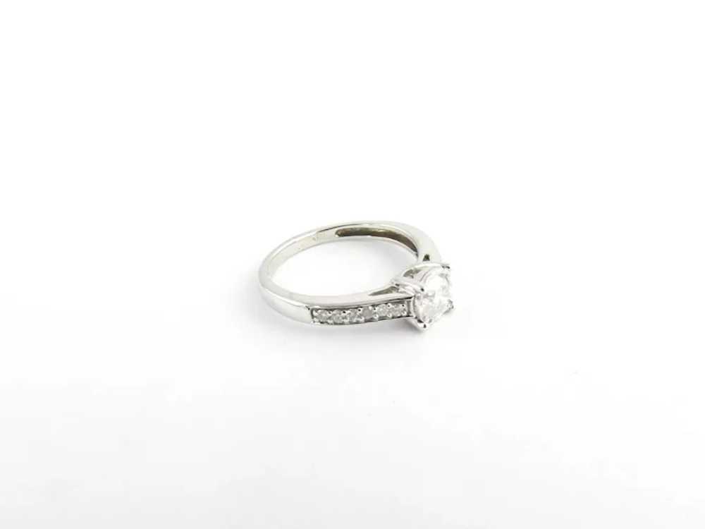 Vintage 10 Karat White Gold and Diamond Engagemen… - image 4