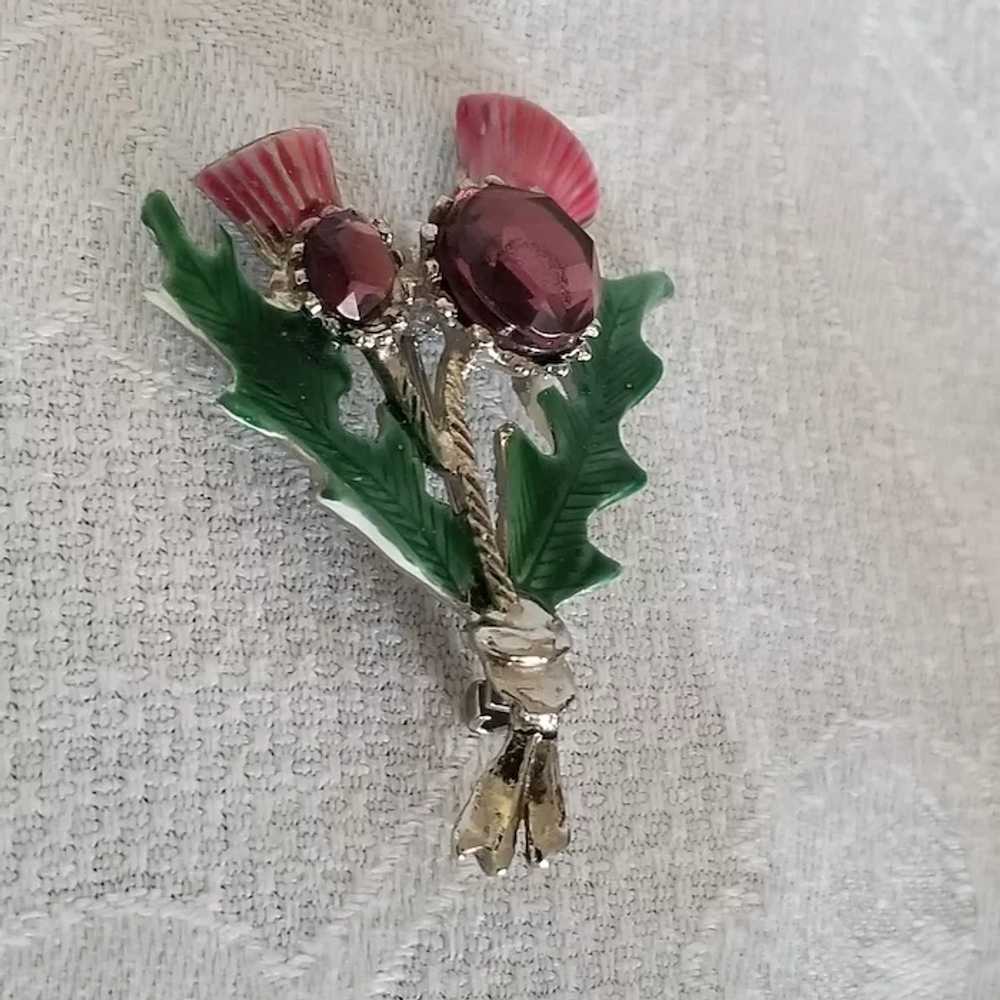 Scarce Signed "HOLLYWOOD" Thistle Brooch - image 5