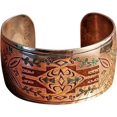 Old Pawn Navajo Sterling Silver Cuff Bracelet - image 1