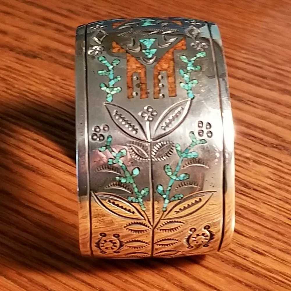 Old Pawn Navajo Sterling Silver Cuff Bracelet - image 3