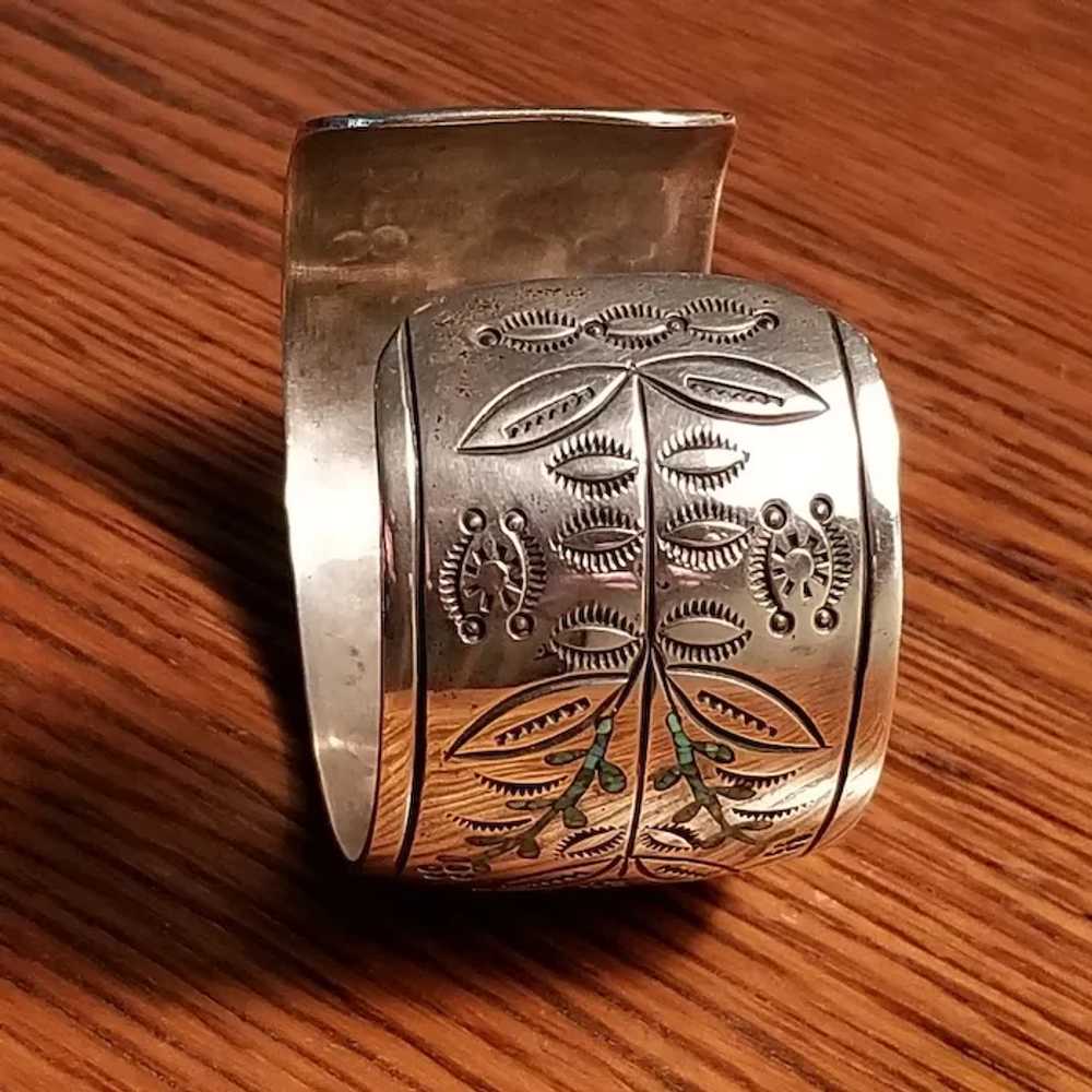 Old Pawn Navajo Sterling Silver Cuff Bracelet - image 4