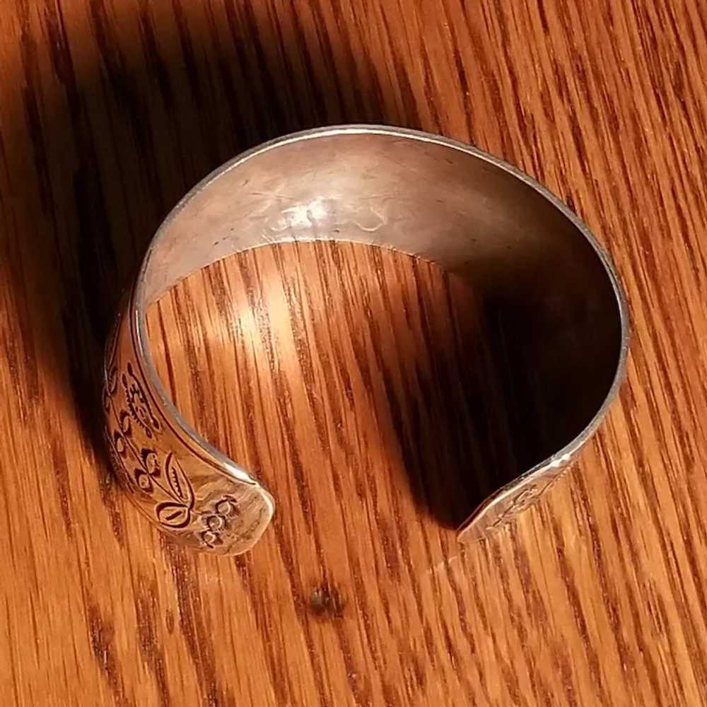 Old Pawn Navajo Sterling Silver Cuff Bracelet - image 6