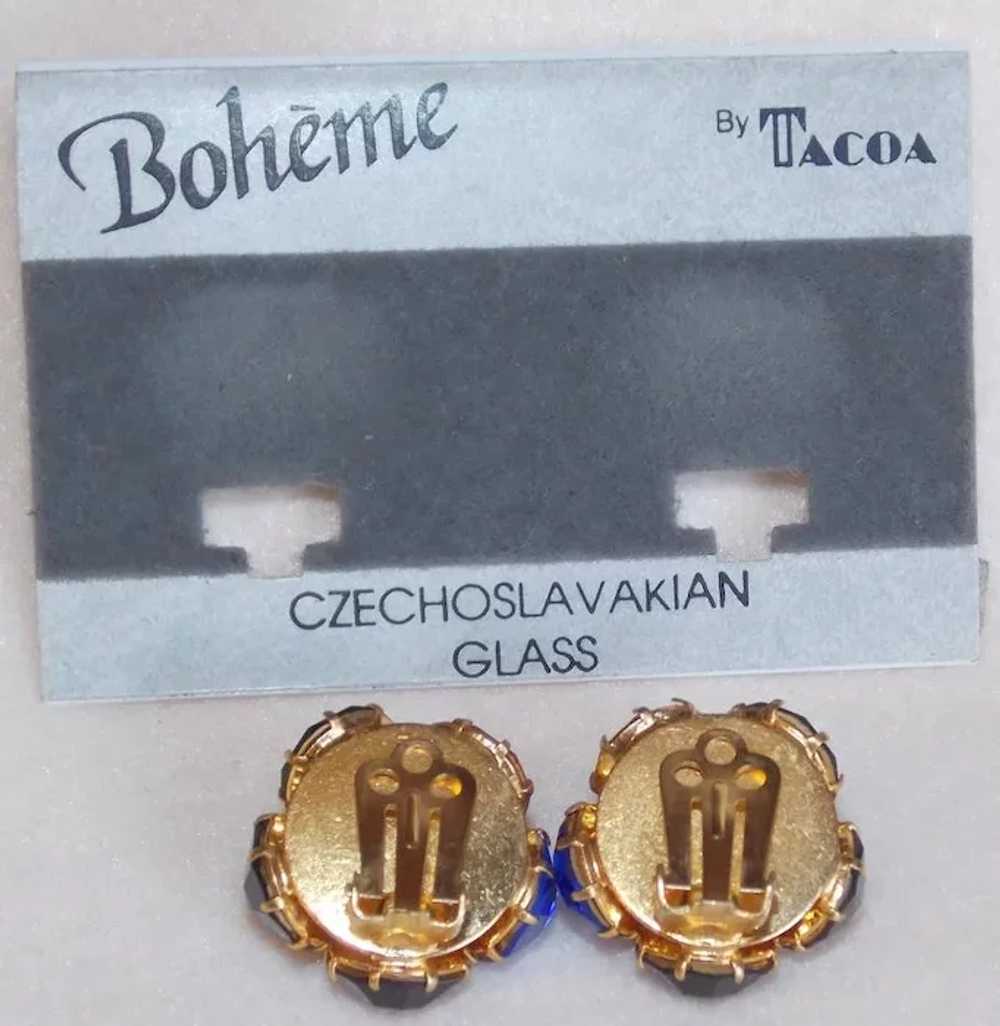 Gorgeous CZECH RHINESTONE Vintage Estate Earrings - image 2