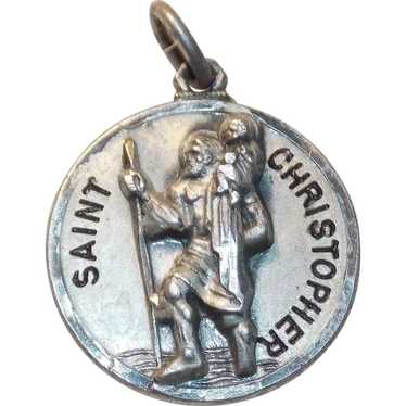 Sterling ST. CHRISTOPHER Creed Vintage Charm