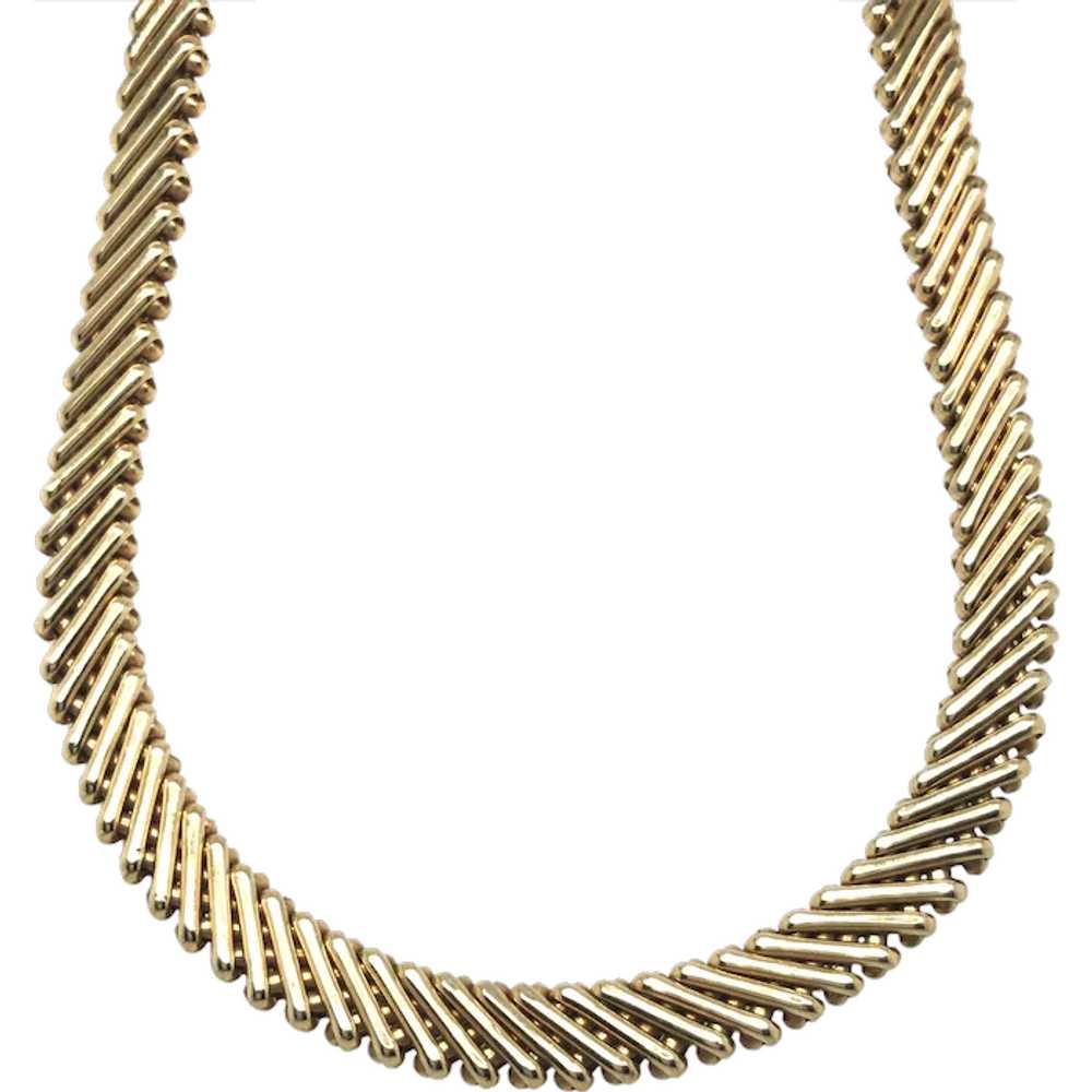 14K Yellow Gold Necklace. - image 1