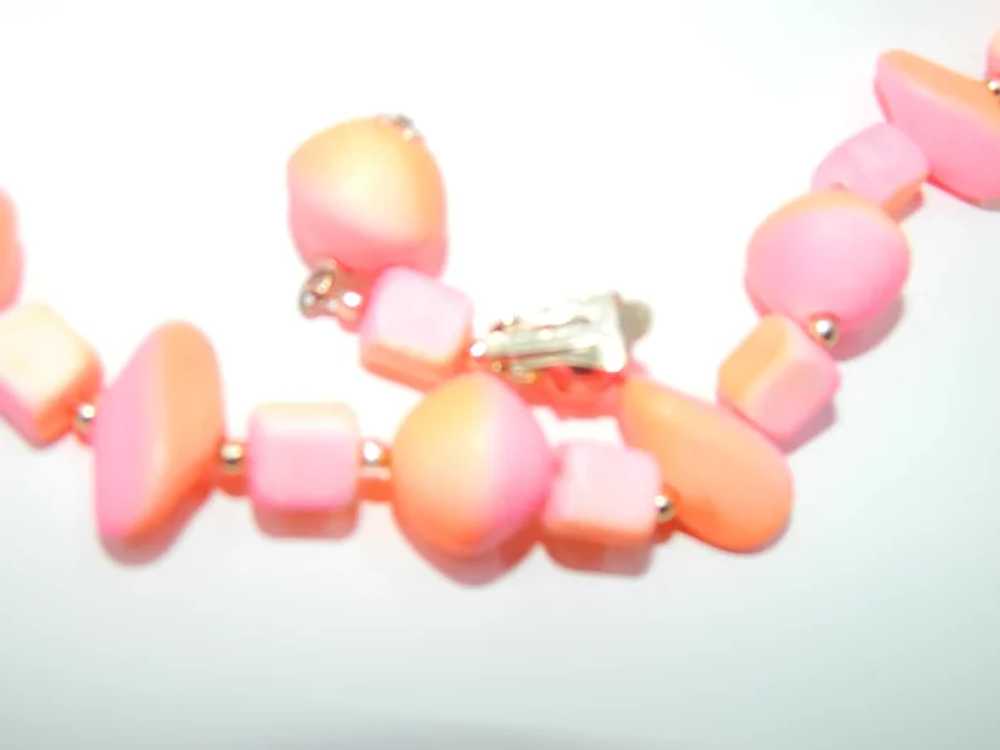 Hong Kong Import Florescent Pink and Orange Beade… - image 4