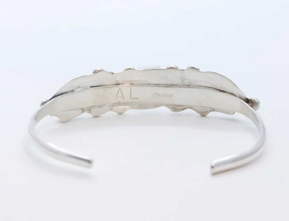 Handmade Sterling Silver and Coral Cuff Bracelet - image 5