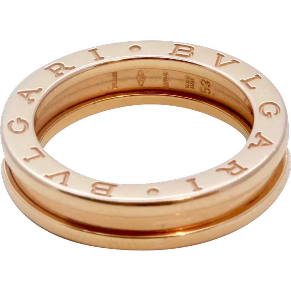 Bvlgari 18K Rose Gold B.Zero 1 Ring - image 1