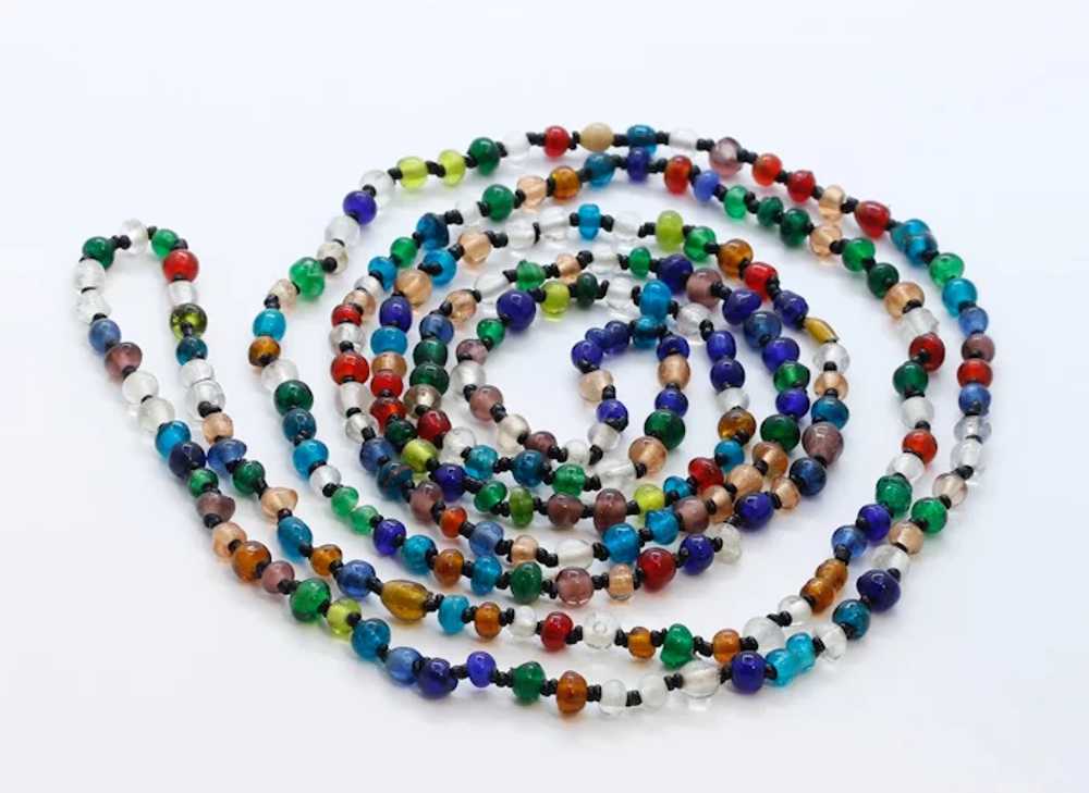 Vintage Art Glass Doubling Necklace - image 5