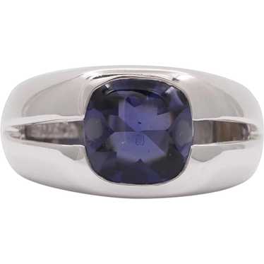 Vintage Tiffany & Co. Iolite 18K White Gold Solita