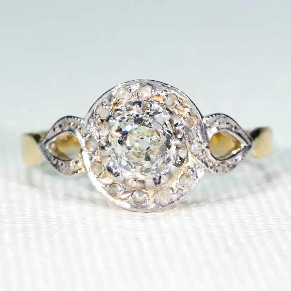 Antique Diamond Engagement Ring 18k and Platinum … - image 12