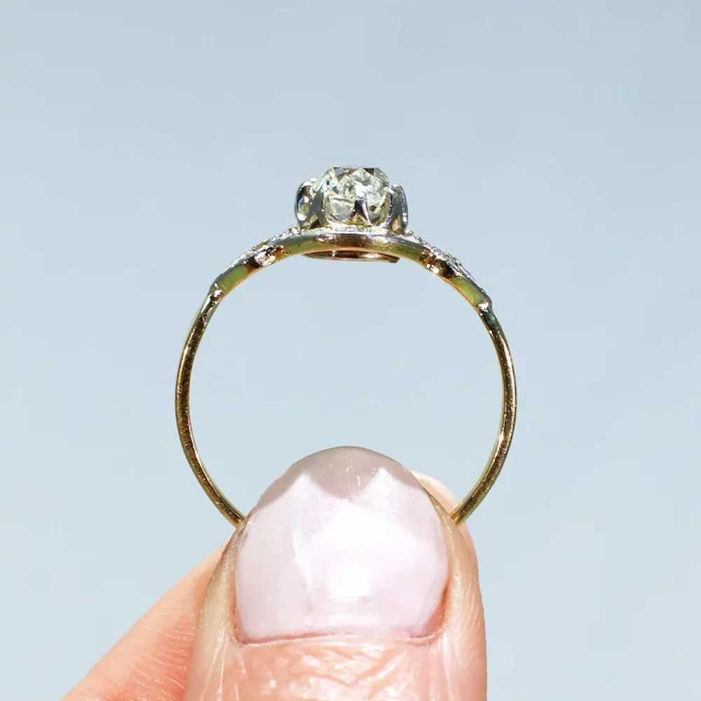 Antique Diamond Engagement Ring 18k and Platinum … - image 6