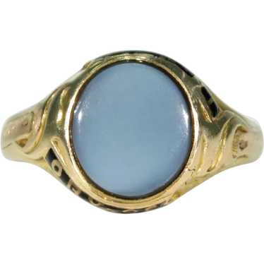 Victorian Sardonyx Memorial Ring 18k Gold In Memo… - image 1